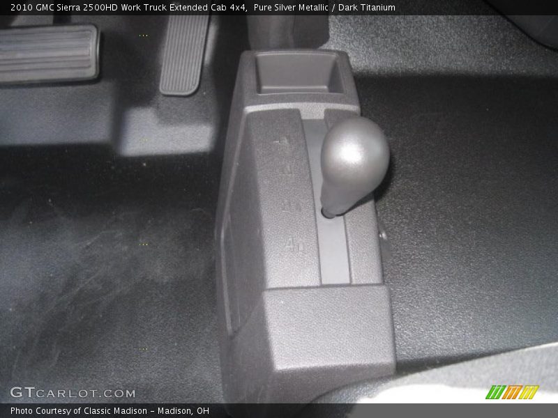 Pure Silver Metallic / Dark Titanium 2010 GMC Sierra 2500HD Work Truck Extended Cab 4x4