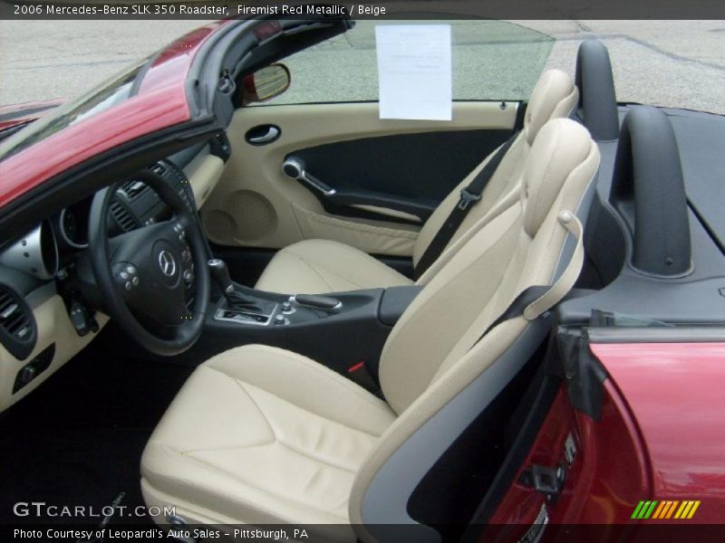 Firemist Red Metallic / Beige 2006 Mercedes-Benz SLK 350 Roadster
