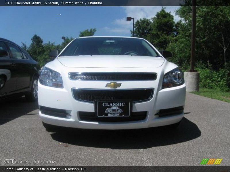 Summit White / Titanium 2010 Chevrolet Malibu LS Sedan