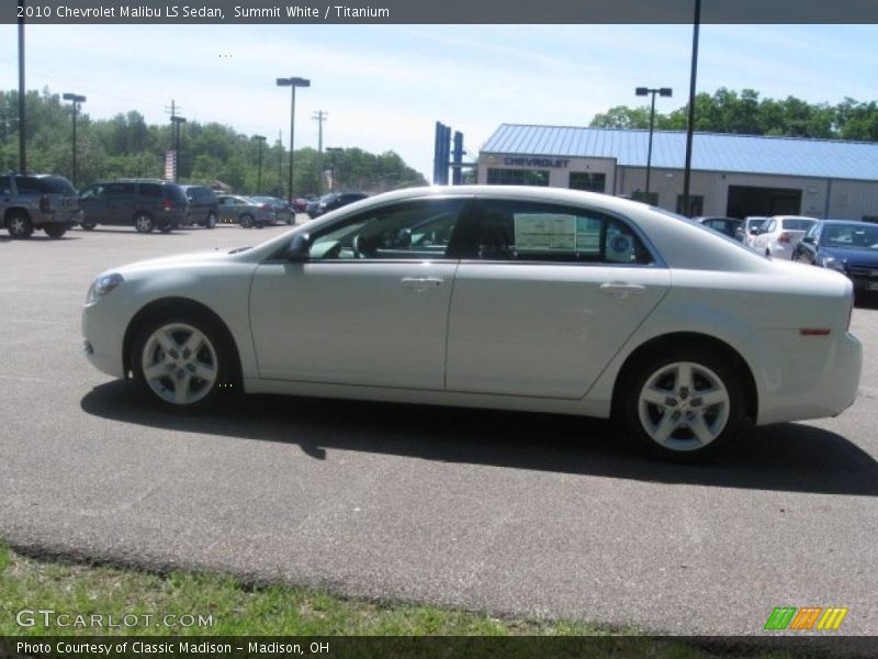 Summit White / Titanium 2010 Chevrolet Malibu LS Sedan