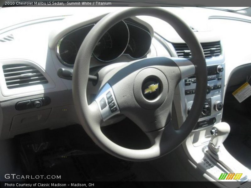 Summit White / Titanium 2010 Chevrolet Malibu LS Sedan