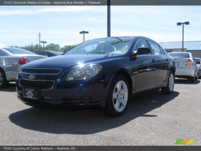 Imperial Blue Metallic / Titanium 2010 Chevrolet Malibu LS Sedan