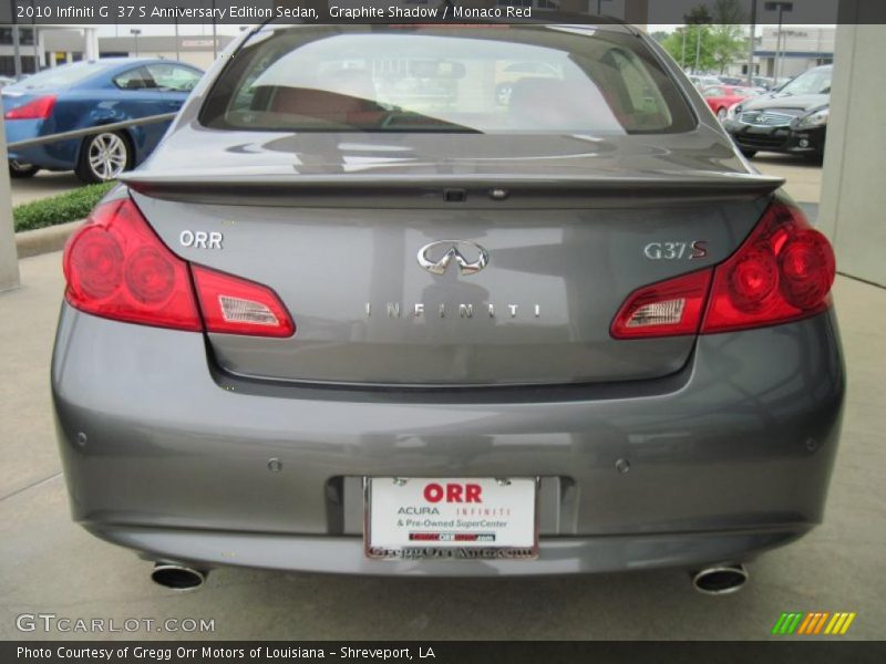 Graphite Shadow / Monaco Red 2010 Infiniti G  37 S Anniversary Edition Sedan