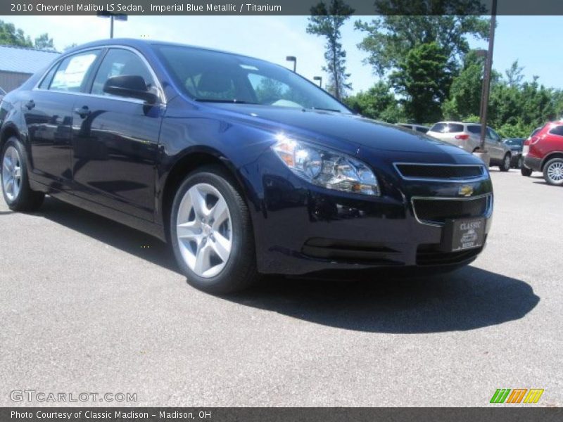 Imperial Blue Metallic / Titanium 2010 Chevrolet Malibu LS Sedan