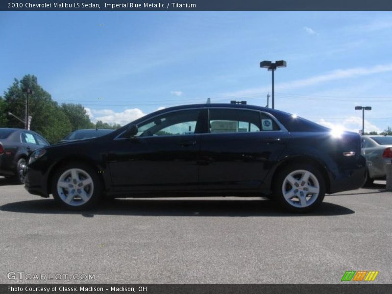 Imperial Blue Metallic / Titanium 2010 Chevrolet Malibu LS Sedan