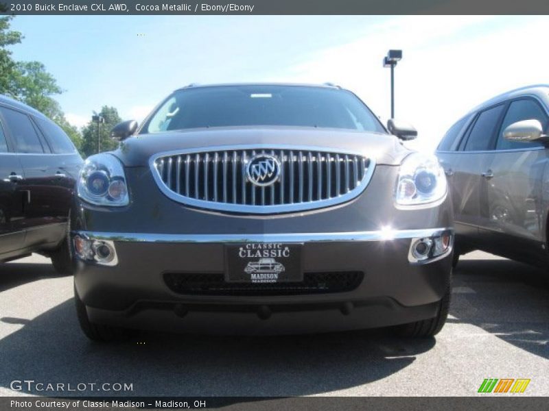 Cocoa Metallic / Ebony/Ebony 2010 Buick Enclave CXL AWD