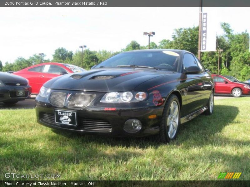 Phantom Black Metallic / Red 2006 Pontiac GTO Coupe