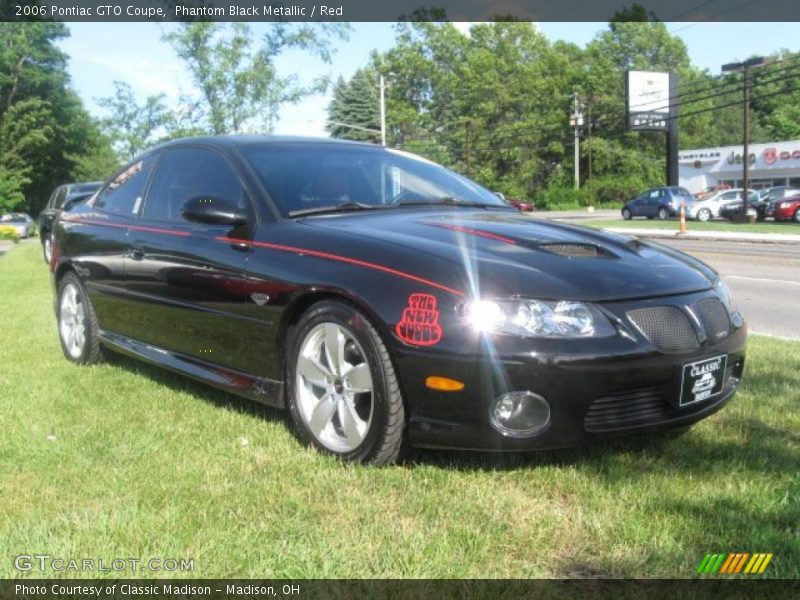 Phantom Black Metallic / Red 2006 Pontiac GTO Coupe