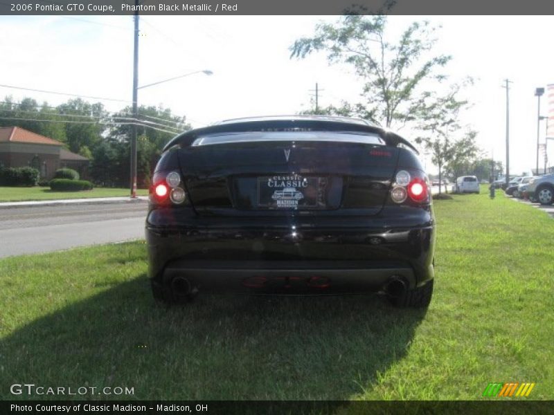 Phantom Black Metallic / Red 2006 Pontiac GTO Coupe