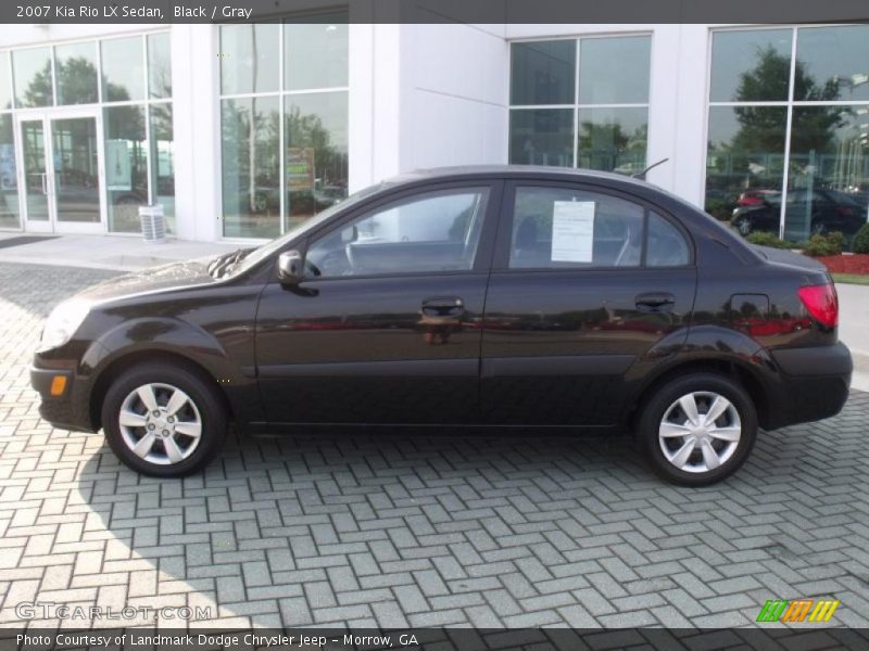 Black / Gray 2007 Kia Rio LX Sedan