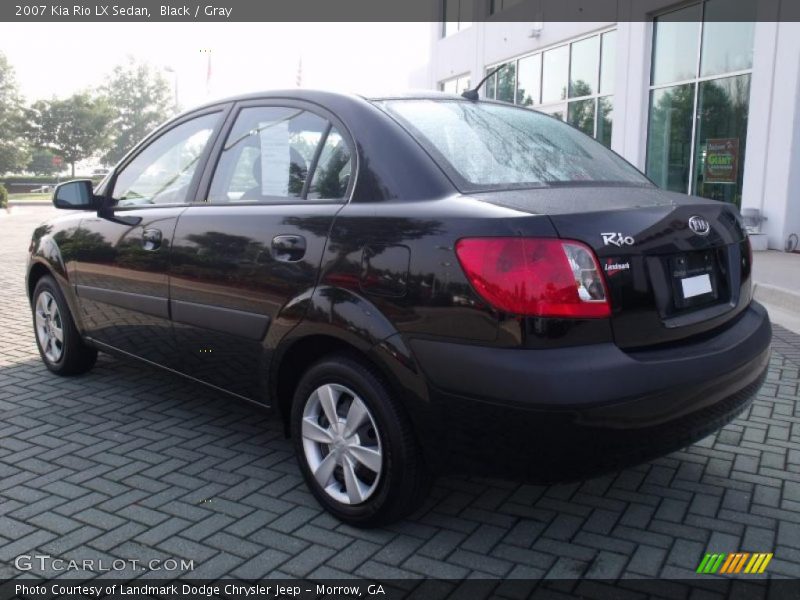 Black / Gray 2007 Kia Rio LX Sedan