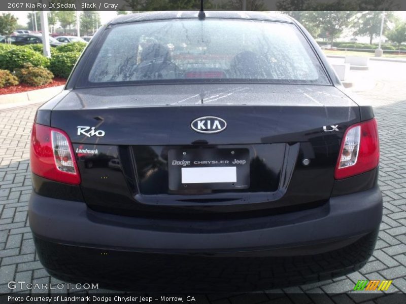 Black / Gray 2007 Kia Rio LX Sedan