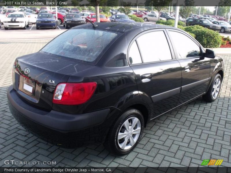 Black / Gray 2007 Kia Rio LX Sedan