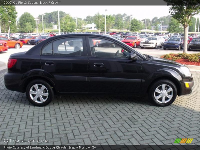 Black / Gray 2007 Kia Rio LX Sedan