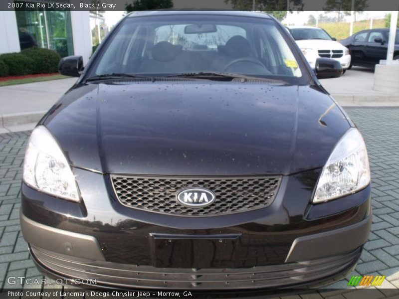 Black / Gray 2007 Kia Rio LX Sedan