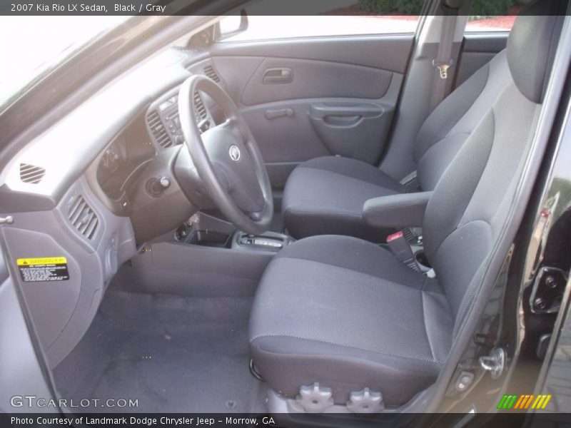 Black / Gray 2007 Kia Rio LX Sedan