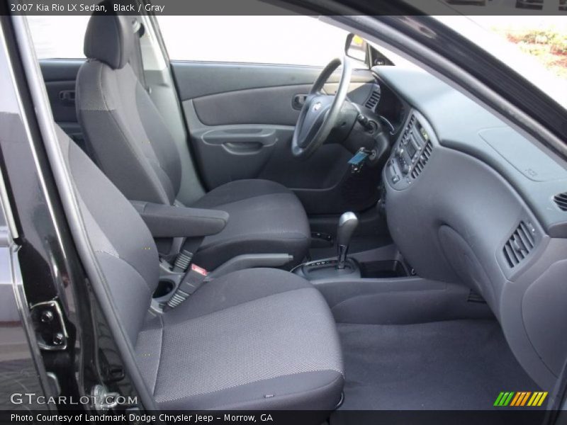 Black / Gray 2007 Kia Rio LX Sedan