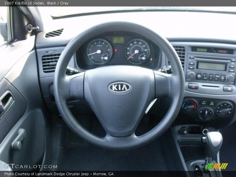 Black / Gray 2007 Kia Rio LX Sedan