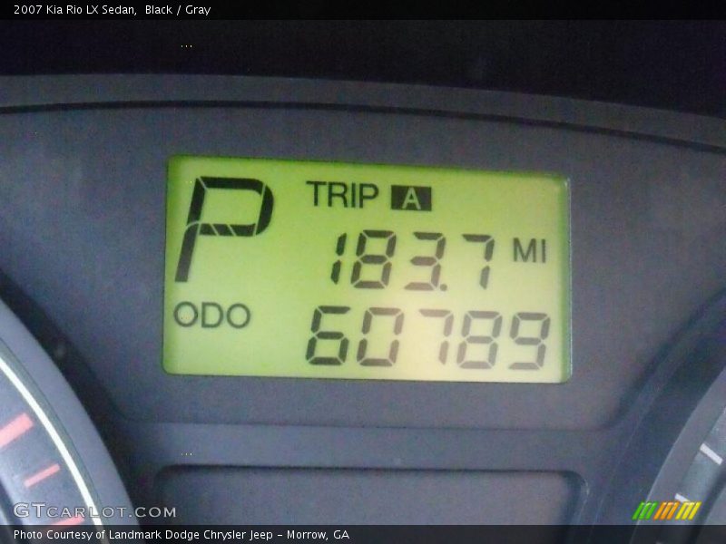 Black / Gray 2007 Kia Rio LX Sedan