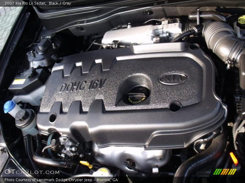 Black / Gray 2007 Kia Rio LX Sedan