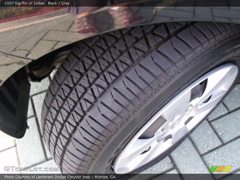 Black / Gray 2007 Kia Rio LX Sedan