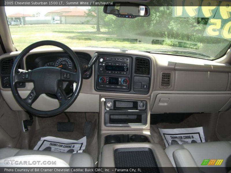 Summit White / Tan/Neutral 2005 Chevrolet Suburban 1500 LT