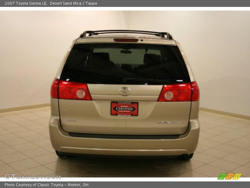 Desert Sand Mica / Taupe 2007 Toyota Sienna LE