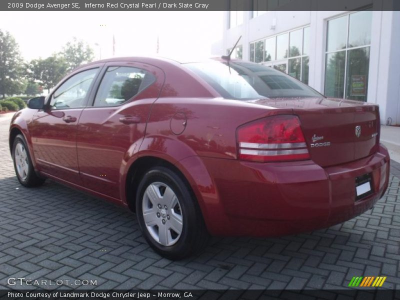 Inferno Red Crystal Pearl / Dark Slate Gray 2009 Dodge Avenger SE