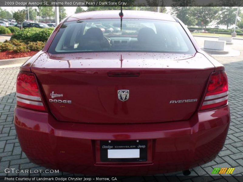 Inferno Red Crystal Pearl / Dark Slate Gray 2009 Dodge Avenger SE