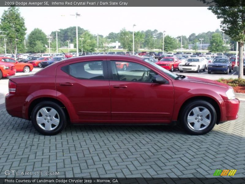 Inferno Red Crystal Pearl / Dark Slate Gray 2009 Dodge Avenger SE