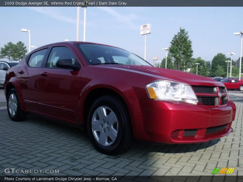 Inferno Red Crystal Pearl / Dark Slate Gray 2009 Dodge Avenger SE