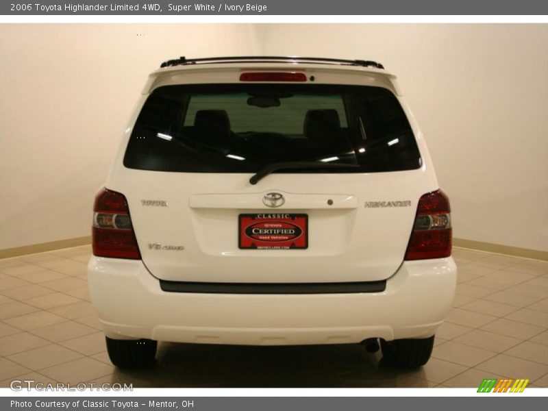 Super White / Ivory Beige 2006 Toyota Highlander Limited 4WD