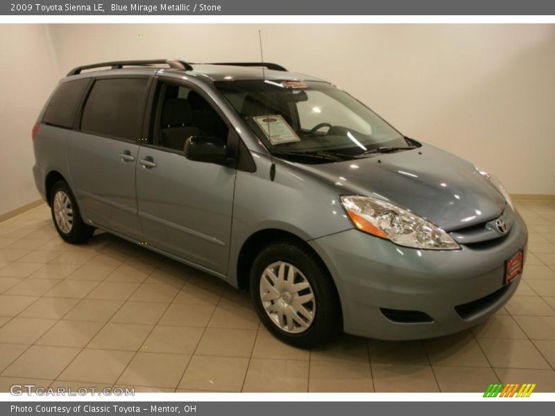Blue Mirage Metallic / Stone 2009 Toyota Sienna LE
