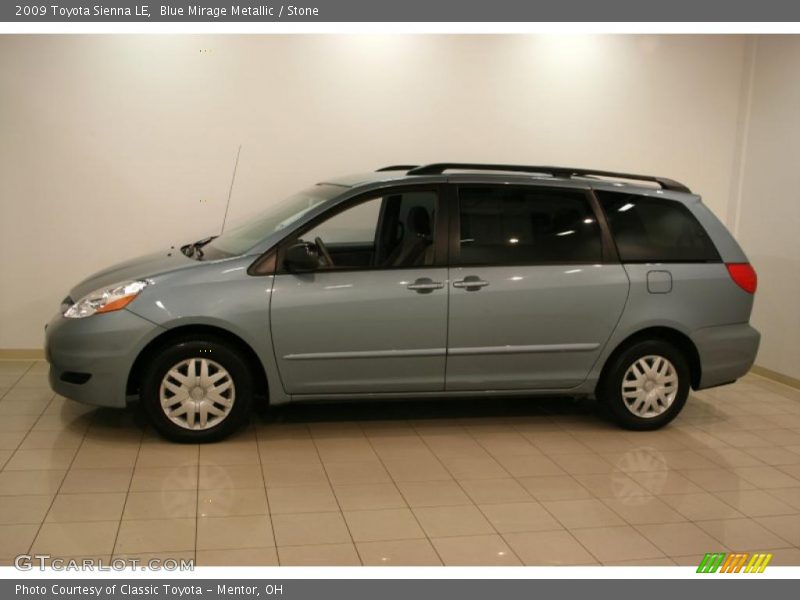 Blue Mirage Metallic / Stone 2009 Toyota Sienna LE