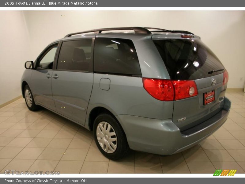 Blue Mirage Metallic / Stone 2009 Toyota Sienna LE