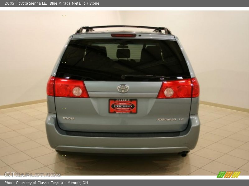 Blue Mirage Metallic / Stone 2009 Toyota Sienna LE