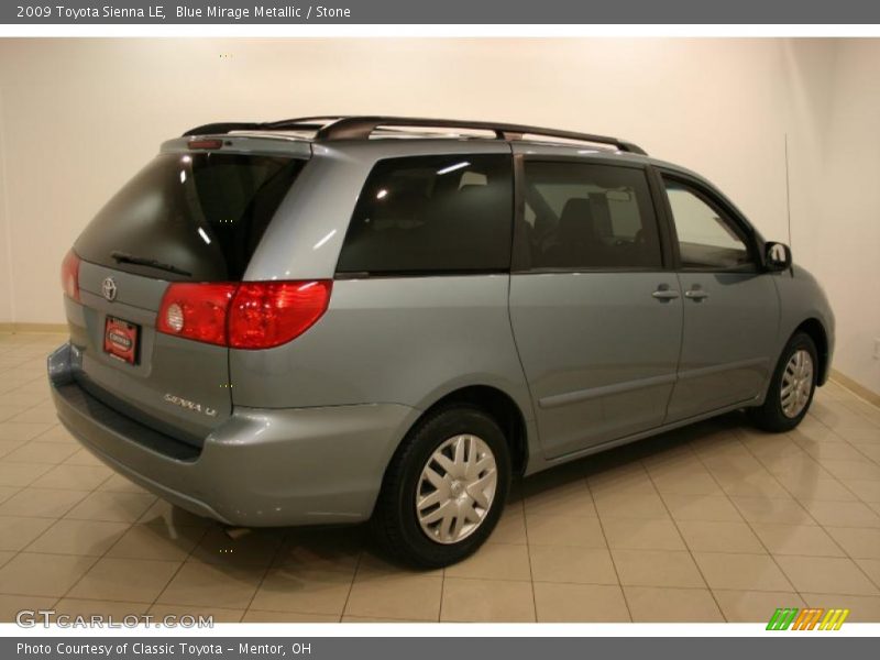 Blue Mirage Metallic / Stone 2009 Toyota Sienna LE