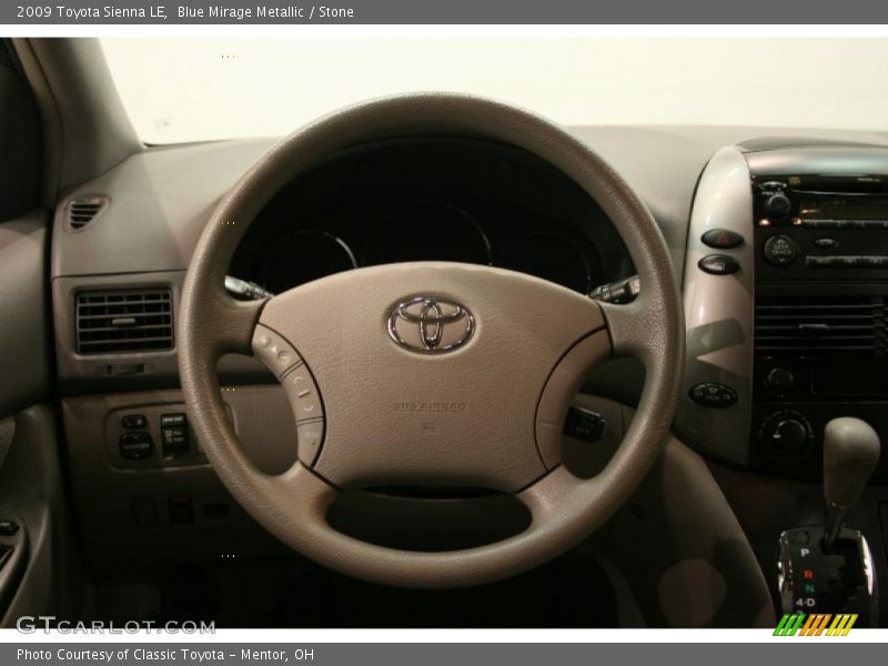 Blue Mirage Metallic / Stone 2009 Toyota Sienna LE