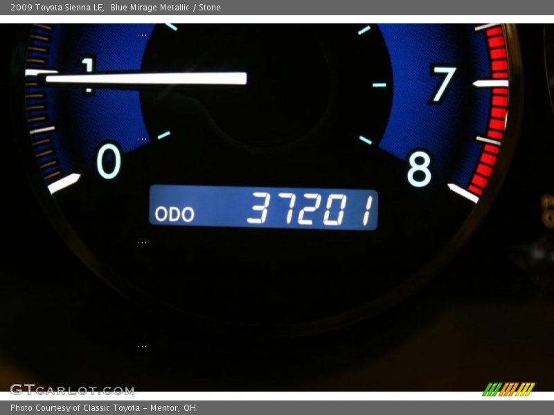 Blue Mirage Metallic / Stone 2009 Toyota Sienna LE