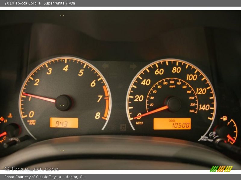 Super White / Ash 2010 Toyota Corolla