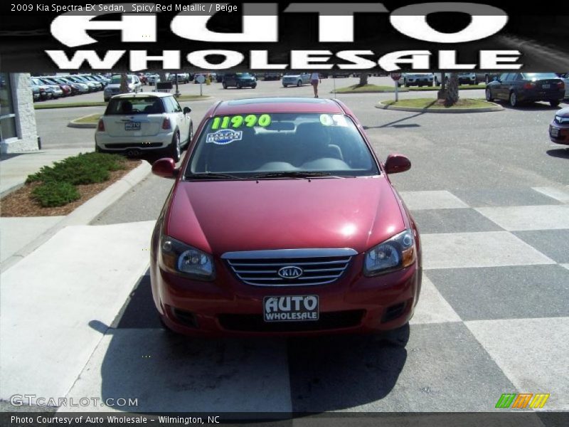 Spicy Red Metallic / Beige 2009 Kia Spectra EX Sedan