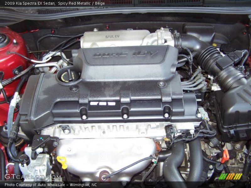 Spicy Red Metallic / Beige 2009 Kia Spectra EX Sedan
