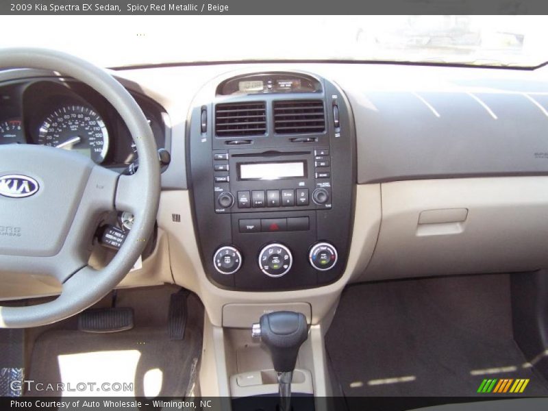 Spicy Red Metallic / Beige 2009 Kia Spectra EX Sedan
