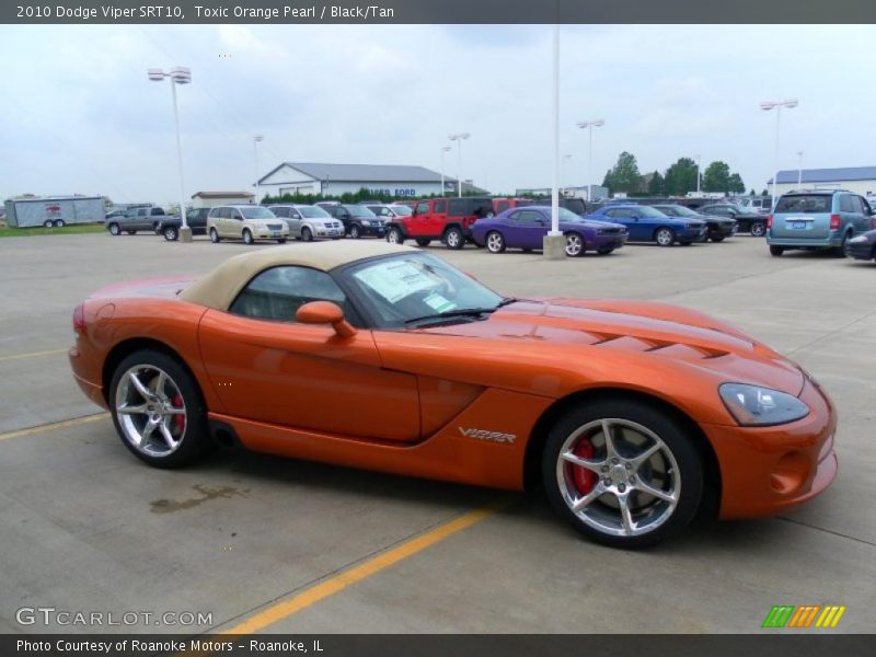 Toxic Orange Pearl / Black/Tan 2010 Dodge Viper SRT10