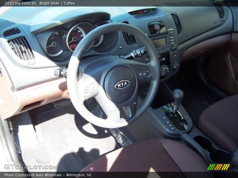 Bright Silver / Coffee 2010 Kia Forte EX