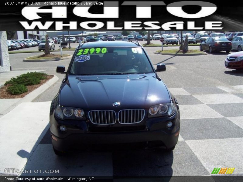 Monaco Blue Metallic / Sand Beige 2007 BMW X3 3.0si