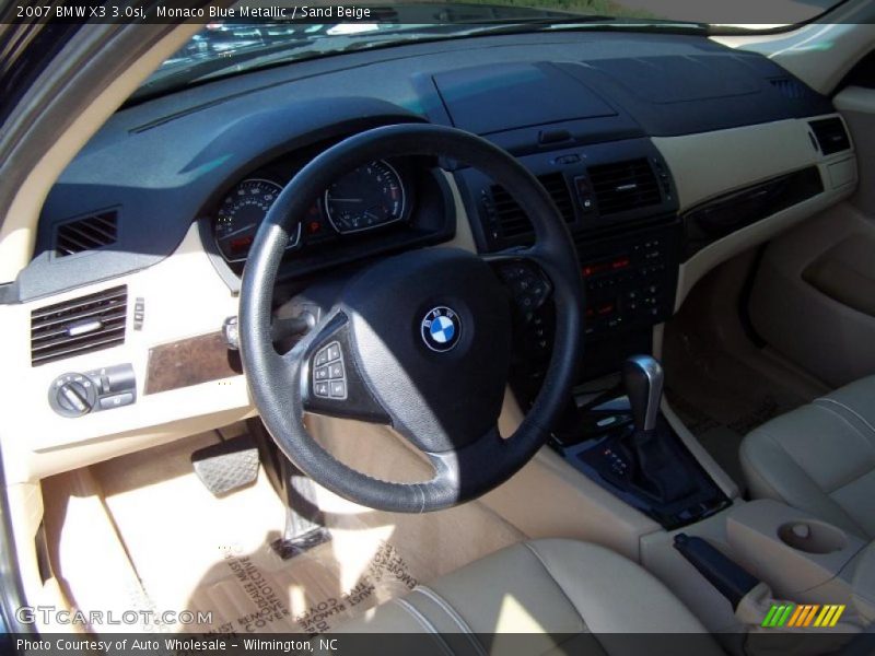 Monaco Blue Metallic / Sand Beige 2007 BMW X3 3.0si