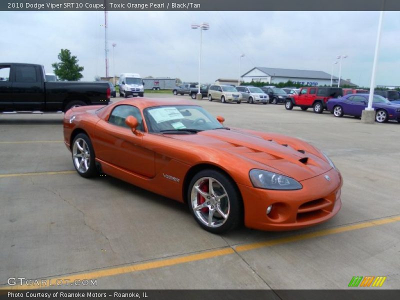 Toxic Orange Pearl / Black/Tan 2010 Dodge Viper SRT10 Coupe