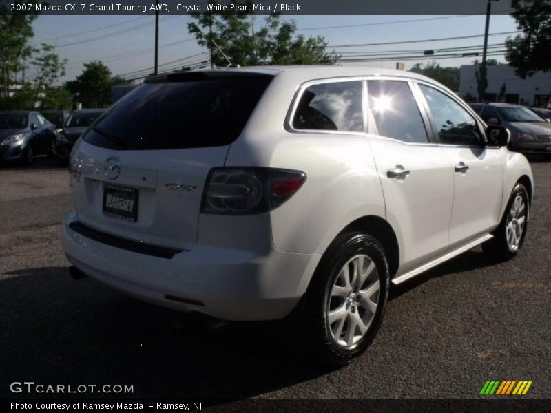 Crystal White Pearl Mica / Black 2007 Mazda CX-7 Grand Touring AWD