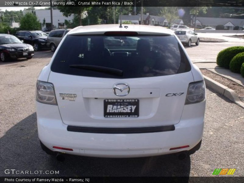 Crystal White Pearl Mica / Black 2007 Mazda CX-7 Grand Touring AWD